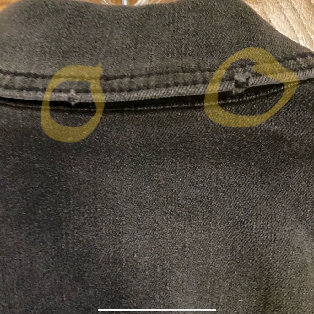 Black Distressed Washed Out Jean Jacket. - Picture 5 of 5